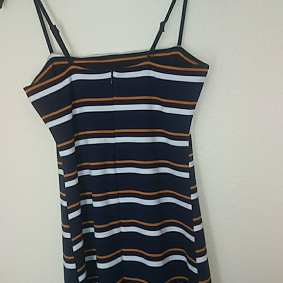 Striped Bodycon Mini Dress with Square Neck - Picture 2 of 5